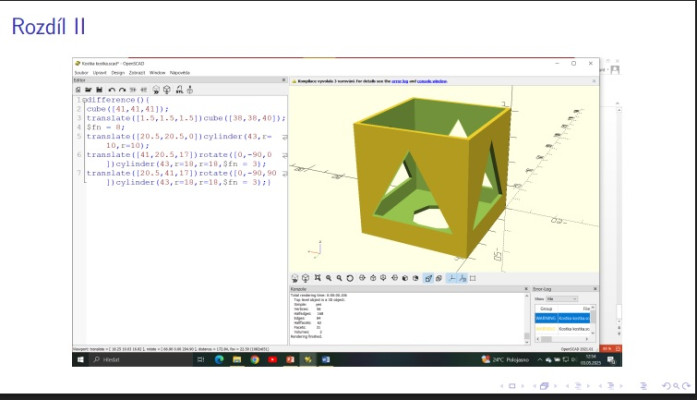 OpenScad - modelování 3D
